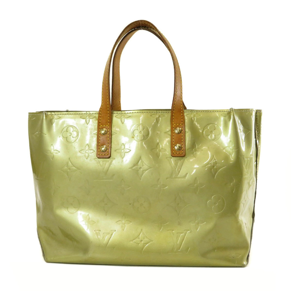 Louis Vuitton Vernis Leather Handbag Lead Black